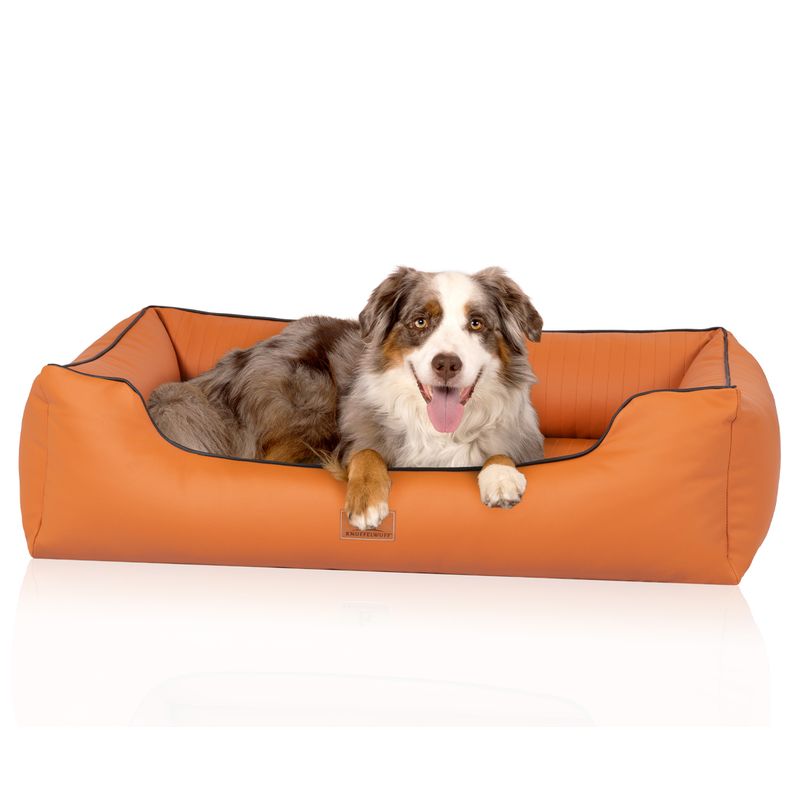 Knuffelwuff orthopädisches Hundebett aus Kunstleder Lovelock