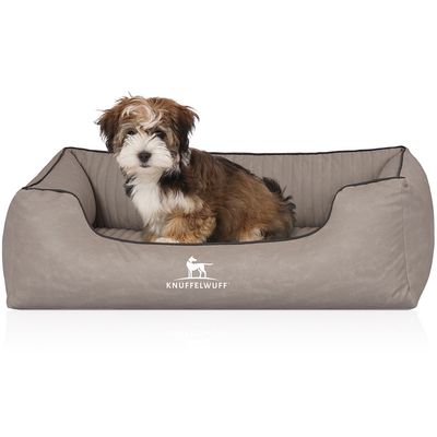Knuffelwuff Orthopädisches Hundebett Columbia laser-gestepptem Kunstleder