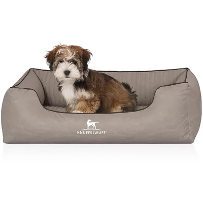 Knuffelwuff Orthopädisches Hundebett Columbia laser-gestepptem Kunstleder