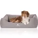 Knuffelwuff Orthopädisches Hundebett Leano aus Velours mit Handwebcharakter