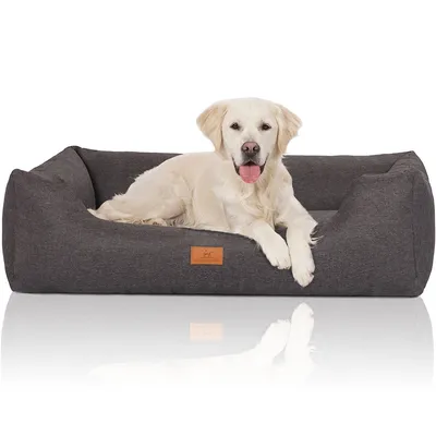 Knuffelwuff Hundebett Lotte aus Velours mit feinem Handwebcharakter Knuffelwuff Hundebett Lotte aus Velours mit feinem Handwebcharakter
