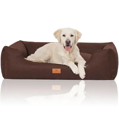 Knuffelwuff Hundebett Lotte aus Velours mit feinem Handwebcharakter Knuffelwuff Hundebett Lotte aus Velours mit feinem Handwebcharakter