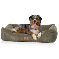 Knuffelwuff Hundebett aus Cord mit Handwebcharakter Olivia
