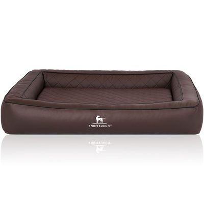 Knuffelwuff Orthopädisches Hundebett aus Kunstleder Hampstead