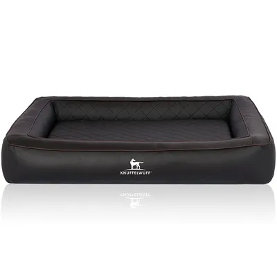 Knuffelwuff Orthopädisches Hundebett aus Kunstleder Hampstead