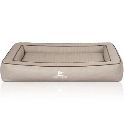Knuffelwuff Orthopädisches Hundebett aus Kunstleder Montego