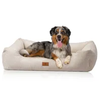 Knuffelwuff Hundebett aus Cord mit Handwebcharakter Olivia