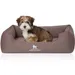 Knuffelwuff Orthopädisches Hundebett Leano aus Velours mit Handwebcharakter