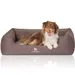 Knuffelwuff Orthopädisches Hundebett Leano aus Velours mit Handwebcharakter