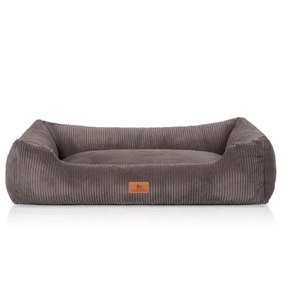 Knuffelwuff Hundebett aus Cord mit Handwebcharakter Olivia