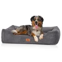 Knuffelwuff Hundebett aus Cord mit Handwebcharakter Olivia