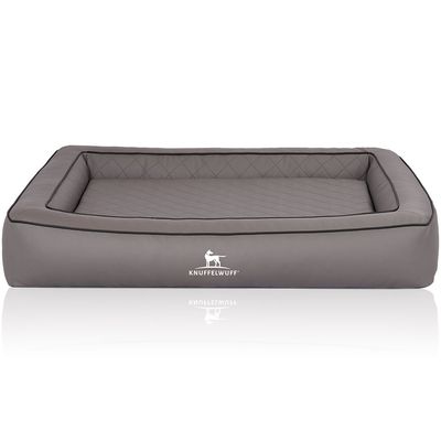 Knuffelwuff Orthopädisches Hundebett aus Kunstleder Hampstead