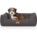 Knuffelwuff Hundebett Lotte aus Velours mit feinem Handwebcharakter