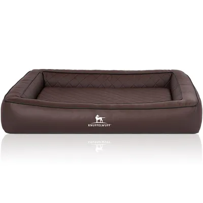 Knuffelwuff Orthopädisches Hundebett aus Kunstleder Hampstead