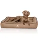 Knuffelwuff Orthopädisches Hundebett aus Kunstleder Montego