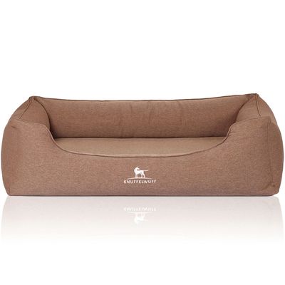 Knuffelwuff Orthopädisches Hundebett Leano aus Velours mit Handwebcharakter