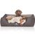 XXL 120 x 85 x 25cm gris foncé/gris