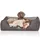 XXL 120 x 85 x 25cm gris foncé/gris