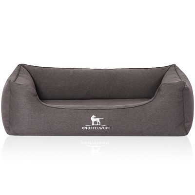 Knuffelwuff Orthopädisches Hundebett Leano aus Velours mit Handwebcharakter