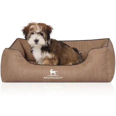 Knuffelwuff Orthopädisches Hundebett Tampa aus laser-gestepptem Kunstleder Knuffelwuff Orthopädisches Hundebett Tampa aus laser-gestepptem Kunstleder