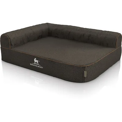 Knuffelwuff Orthopädisches Eck Hundebett Marlie aus Velours Knuffelwuff Orthopädisches Eck Hundebett Marlie aus Velours