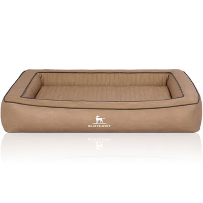 Knuffelwuff Orthopädisches Hundebett aus Kunstleder Montego