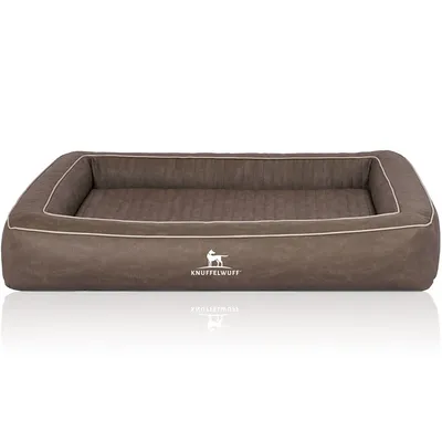Knuffelwuff Orthopädisches Hundebett aus Kunstleder Montego