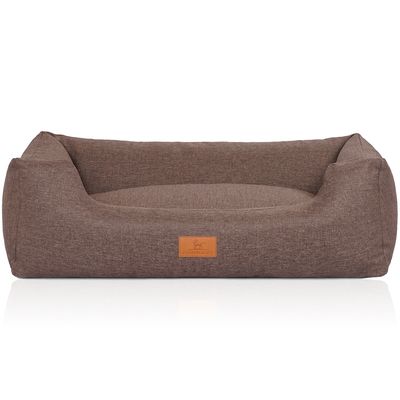 Knuffelwuff Hundebett Lotte aus Velours mit feinem Handwebcharakter