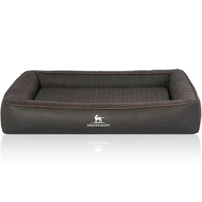 Knuffelwuff Orthopädisches Hundebett aus Kunstleder Montego
