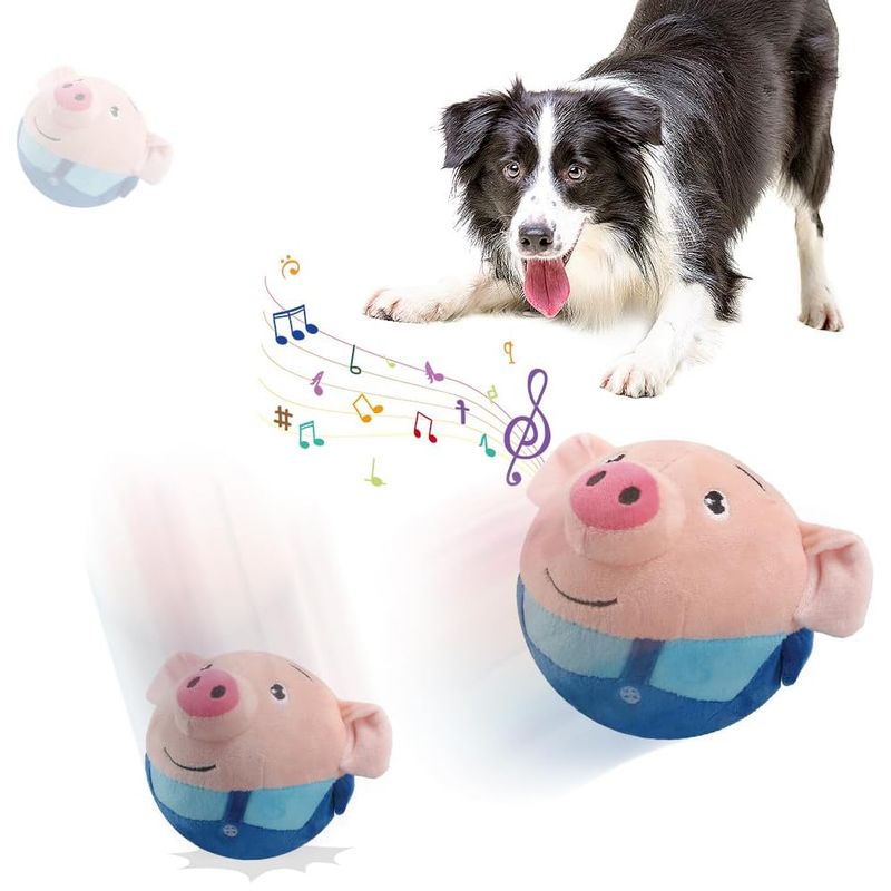 MCBOSON Jouet peluche interactif pour chien