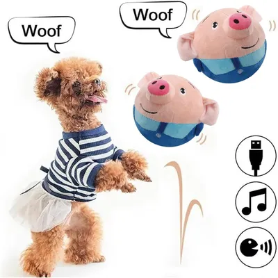 MCBOSON Jouet peluche interactif pour chien