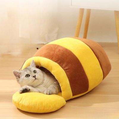 MCBOSON Niche pour chat  forme pot de miel