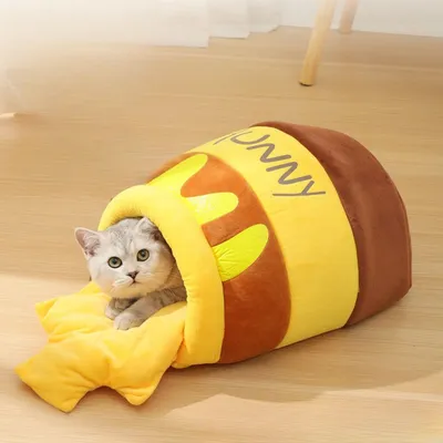 MCBOSON Niche pour chat forme pot de miel MCBOSON Niche pour chat forme pot de miel