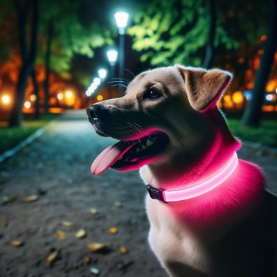 Collier Lumineux pour Chiens - Sécurité, Visibilité Nocturne, Rechargeable