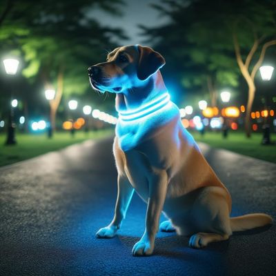 Collier Lumineux pour Chiens - Sécurité, Visibilité Nocturne, Rechargeable