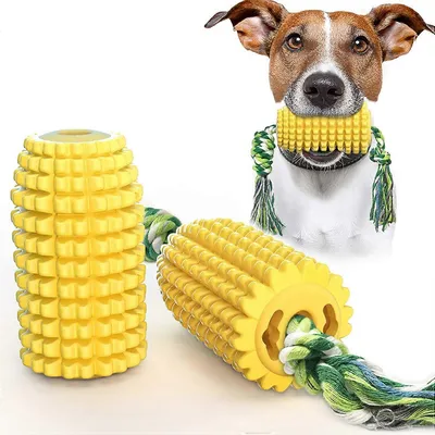 Jouets à mâcher pour chiens, nettoyage des dents avec du maïs Jouets à mâcher pour chiens, nettoyage des dents avec du maïs