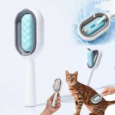 MCBOSON Brosse autonettoyante pour chat 2en1