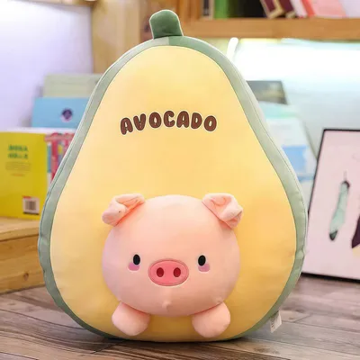Niedliche, avocadoförmige Tierspielzeuge