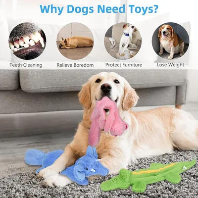 Quietschendes Krokodil-Hundespielzeug, robustes Kauspielzeug