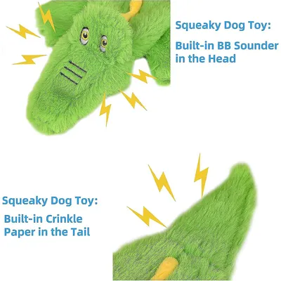 Jouet pour chien Crocodile Squeaker Jouets à mâcher durables pour chien