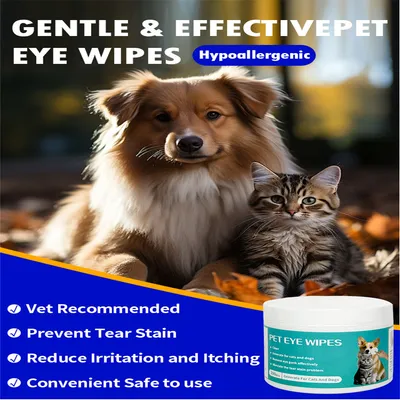 Lingettes nettoyantes yeux de chat et de chien