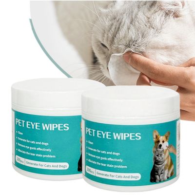 Lingettes nettoyantes yeux de chat et de chien Lot de 2 (200 lingettes)