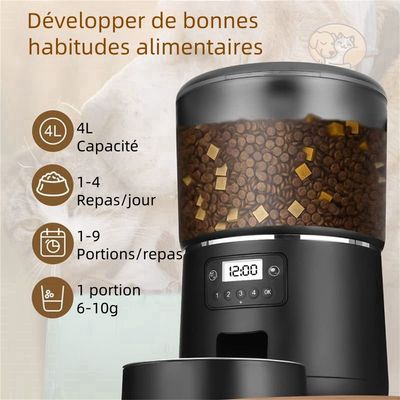 MCBOSON Distributeur automatique pour chien et chat 4L