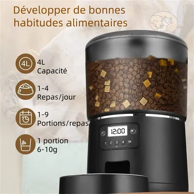 MCBOSON Distributeur automatique pour chien et chat  4L