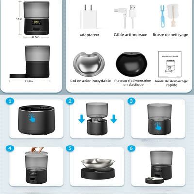MCBOSON Distributeur automatique pour chien et chat  4L