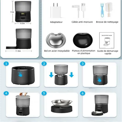 MCBOSON Distributeur automatique pour chien et chat  4L