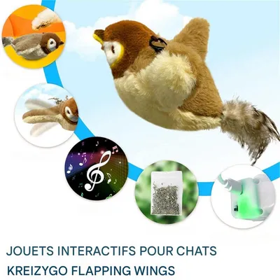 Jouet Oiseau interactif et rechargeable pour chat