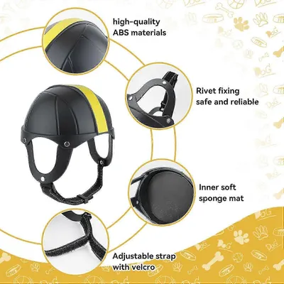 Motorradhelm für Haustiere mit Ohrenlöchern