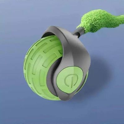 MCBOSON Balle à chat automatique Vert