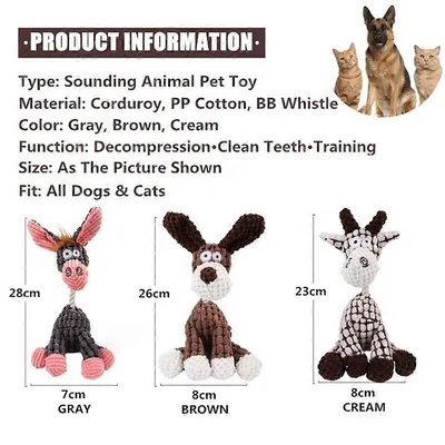 MCBOSON Peluche âne  qui fait des sons